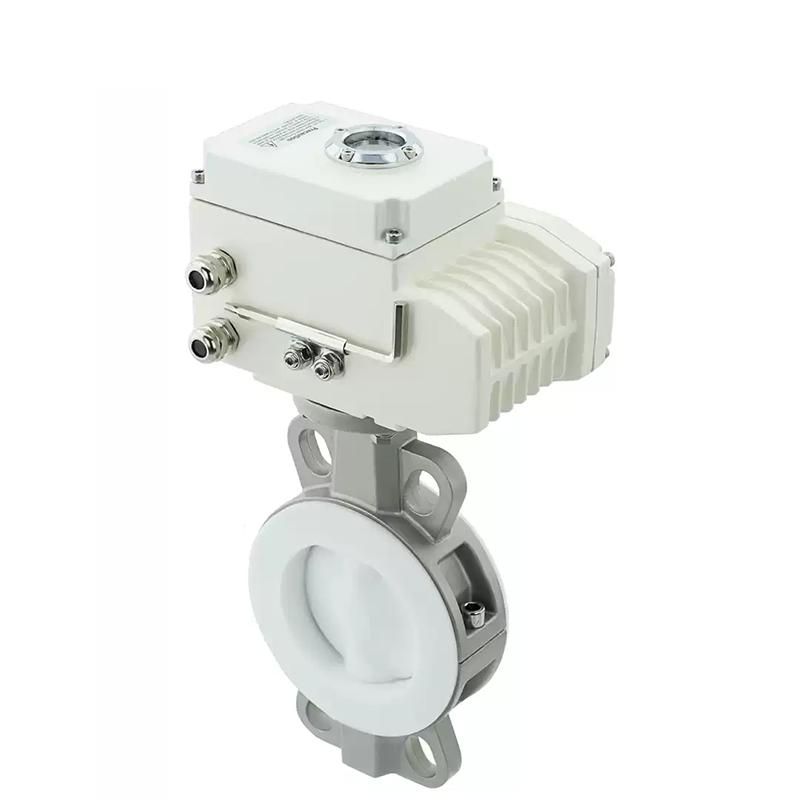 Wafer Electric PTFE-lined butterfly valve